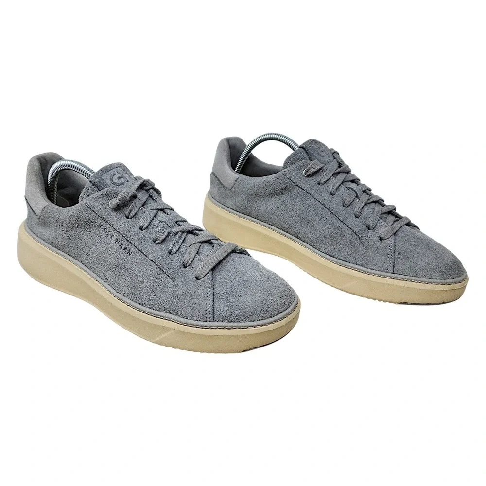 Cole Haan GrandPro 360 Topspin 8W Mens Grey Suede Low Top Sneakers C36116‎ Wide
